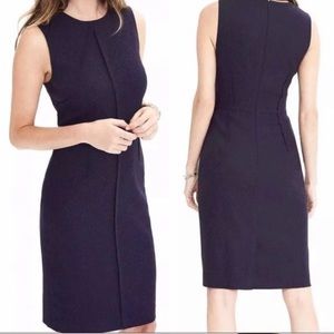 Banana Republic Navy Wool Silk Dress
